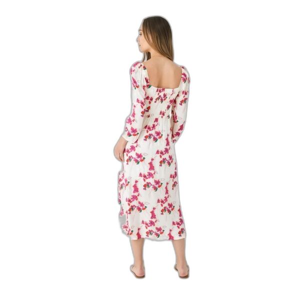Ba&sh Elonor dress midi square neck floral cottage sz 8 US feminine viscose EUC - Picture 1 of 14